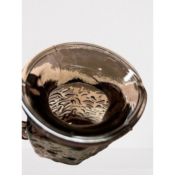 Morgantown Crinkle Amethyst Glass Ocknor Shape Pitcher Creamer 4.5" - Picture 6 of 8